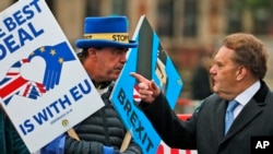 Демонстрації під будівлею парламенту у Лондоні