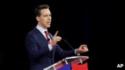 資料照：共和黨聯邦參議員喬什·霍利（Sen. Josh Hawley, R-MO）