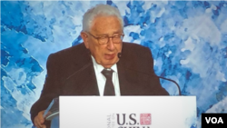 美國前國家安全顧問、國務卿基辛格博士（美國之音方冰拍攝）