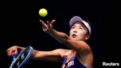 彭帥2020年1月21日在澳洲公開賽場上